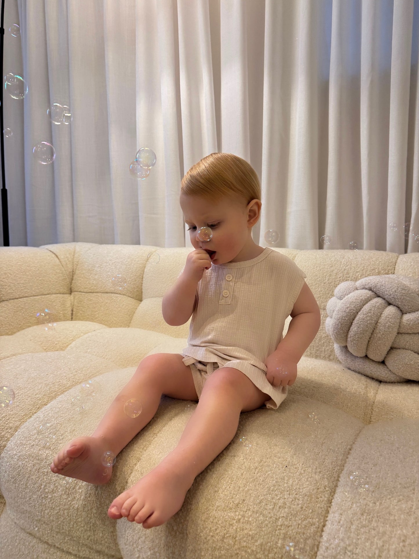 Cream Racer Boy Set