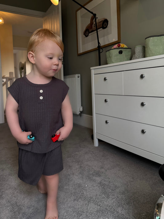 Charcoal Racer Boy Co-Ord Set